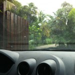 Arriving at Casa De Las Olas the front drive path paved in sand in the sian ka'an