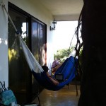 Juan working out of hammock in colosio