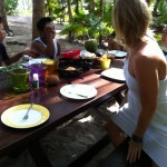 Lunch at Casa De Las Olas with the guests and staff in Tulum