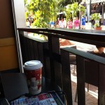 My little office setup in Mexican Starbucks 5th Ave in Playa Del Carmen mexico