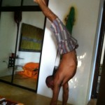 Sergio handstand in mexico showing off some power yoga