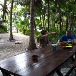 the courtyard at Casa De Las Olas in Tulum with white sands