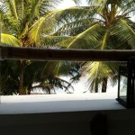 View from my room balcony at the Casa De Las Olas sustainable beach villas in Tulum mexico is awesome